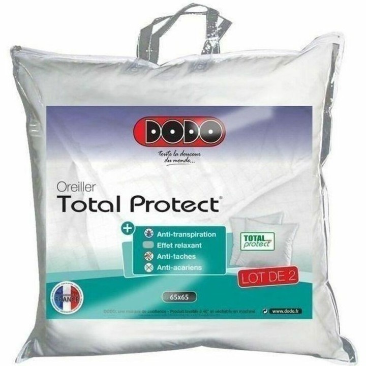 Cuscino DODO Total Protect Bianco 65 x 65 cm (2 Unità)