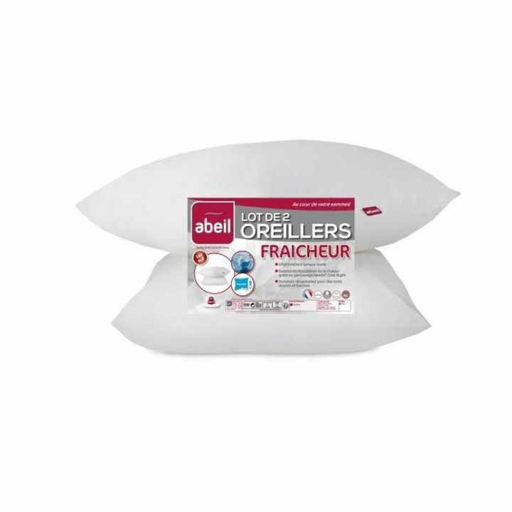 Cuscino Abeil Bianco 60 x 60 cm (2 Unità)