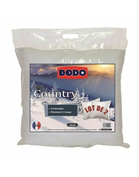Cuscino DODO Country Bianco 60 x 60 cm (2 Unità)