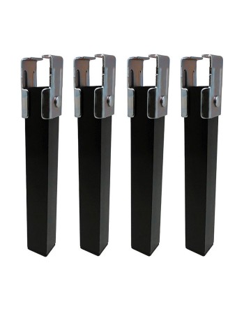 Gambe del letto Micel Acciaio 4 Pezzi (4 x 3 x 25,5 cm)