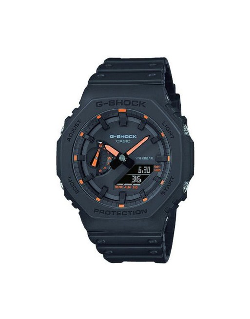 Orologio Uomo Casio G-Shock OAK - NEON ORANGE INDEX Nero (Ø 45 mm)