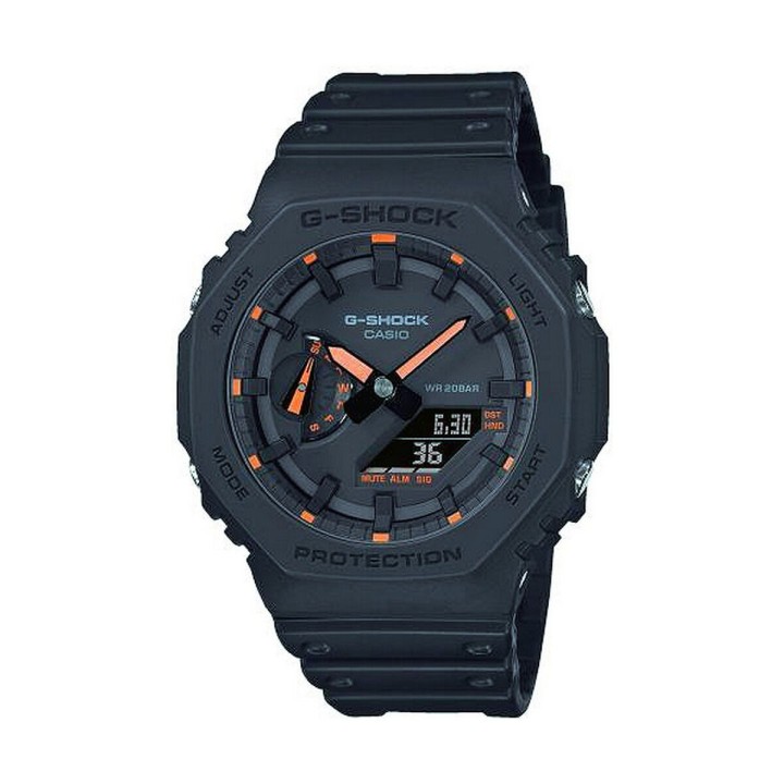 Herreur Casio G-Shock OAK - NEON ORANGE INDEX Sort (Ø 45 mm)