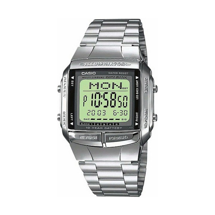 Herrenuhr Casio DATABANK Silberfarben (Ø 38 mm)