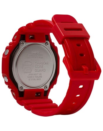 Unisex-Uhr Casio GA-2100-4AER Rot Multifunktion