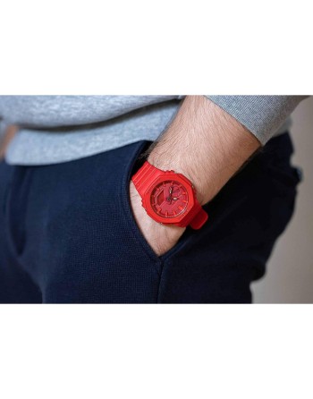 Montre Unisexe Casio GA-2100-4AER Rouge Multifonction