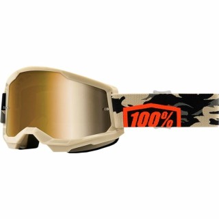 Occhiali da Sole 100 %  Downhill Strata 2 Goggle Kombat Beige Taglia unica Motocross