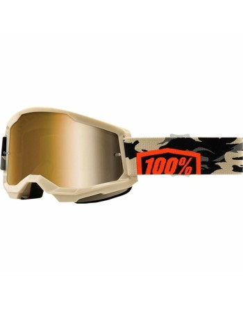Occhiali da Sole 100 %  Downhill Strata 2 Goggle Kombat Beige Taglia unica Motocross