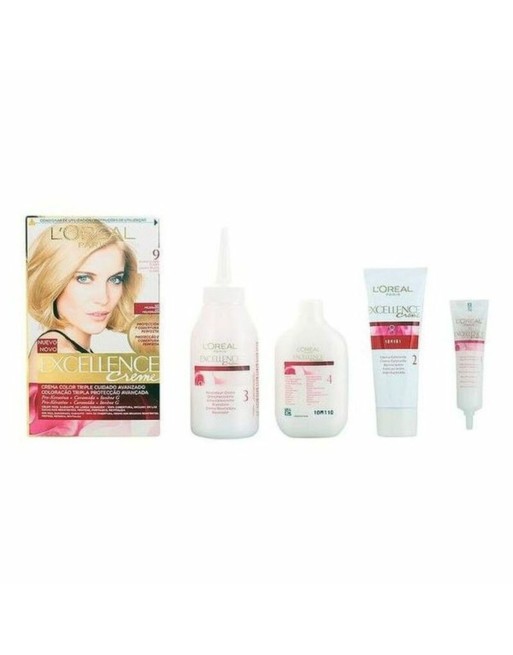 Tinte Permanente Excellence L'Oreal Make Up Excellence Nº 9.0-rubio muy claro Nº 8.0-rubio claro 192 ml
