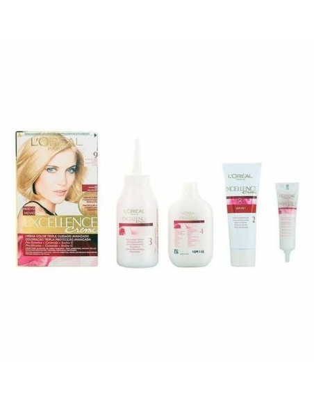 Tinte Permanente Excellence L'Oreal Make Up Excellence Nº 9.0-rubio muy claro Nº 8.0-rubio claro 192 ml