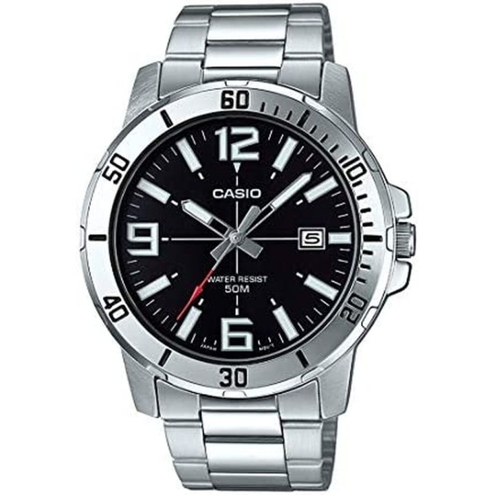 Orologio Uomo Casio COLLECTION Nero Argentato (Ø 45 mm)