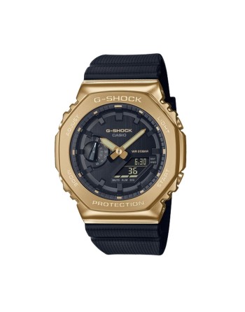 Unisex-Uhr Casio G-Shock OAK METAL COVERED - Gold Schwarz (Ø 44,5 mm)