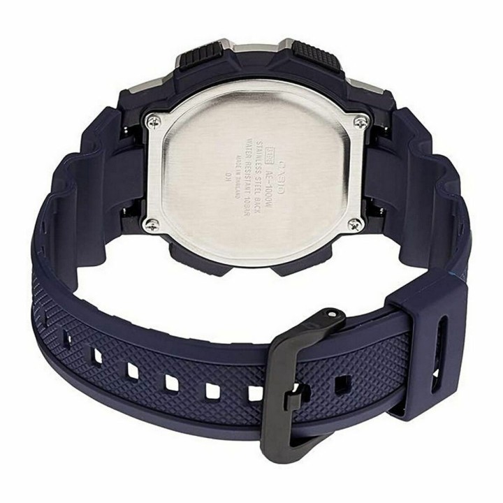 Herreur Casio WORLD TIME ILLUMINATOR - 5 ALARMS, 10 YEAR BATTERY Sort Grå (Ø 40 mm) (Ø 43 mm)