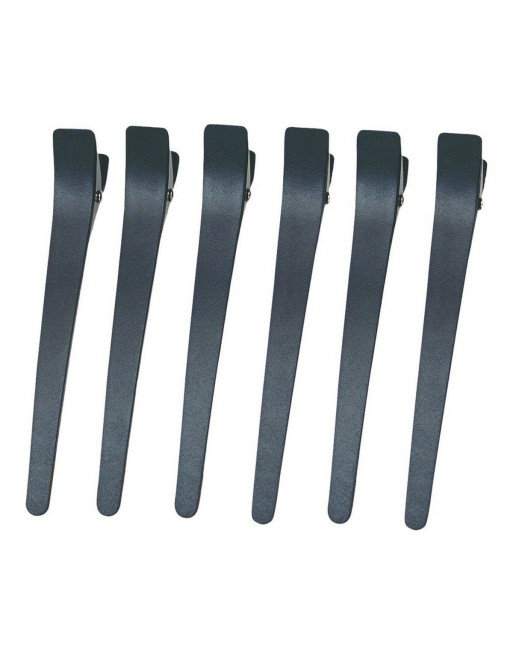 Pinze per Capelli Eurostil 8423029027865 Nero (6 uds)