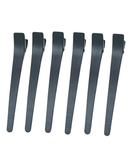 Pinze per Capelli Eurostil 8423029027865 Nero (6 uds)