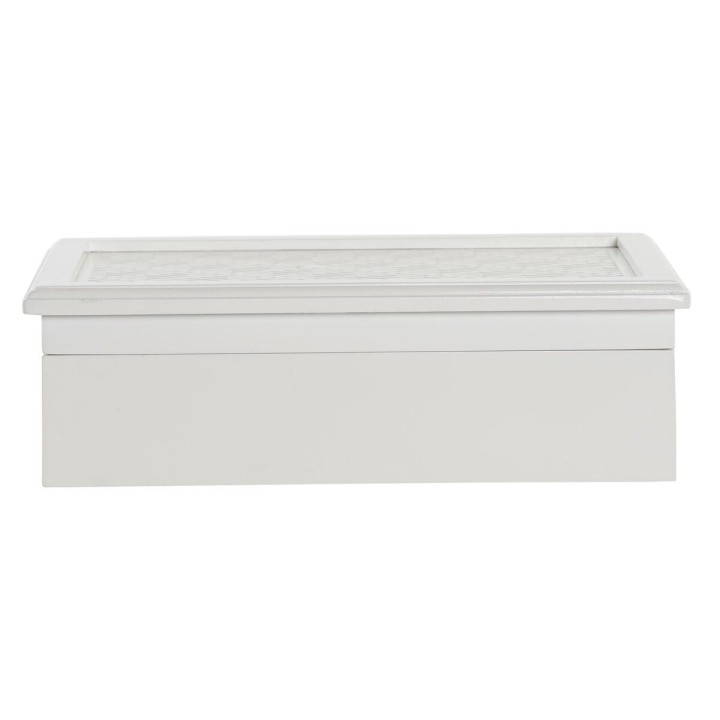 Custodia per orologi DKD Home Decor Bianco Rosa chiaro Cristallo Legno MDF 29 x 20 x 9 cm (12 Unità)