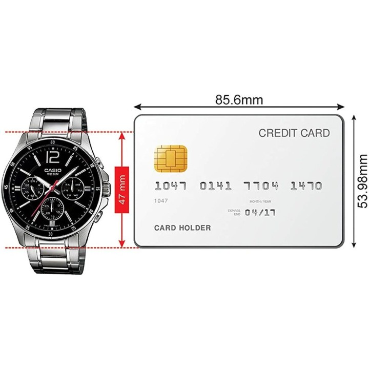 Orologio Uomo Casio MULTIFUNCTION CALENDAR - BLACK Nero Argentato (Ø 43,5 mm) (Ø 35 mm)