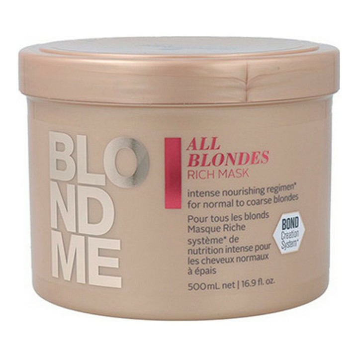 Hårmaske Schwarzkopf Blondme Rich Keratin