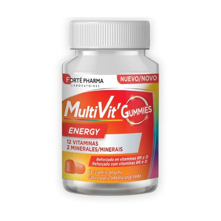 Integratore Alimentare Forté Pharma Multivit Energy Caramelle gommose 60 Unità