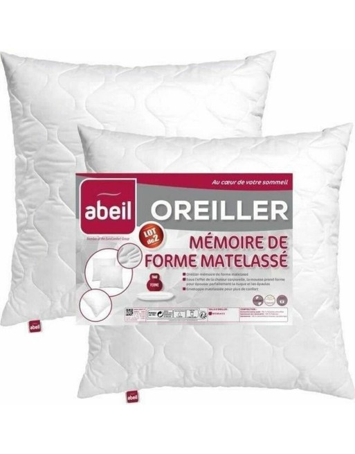 Almohada Abeil Memory Blanco 60 x 60 cm
