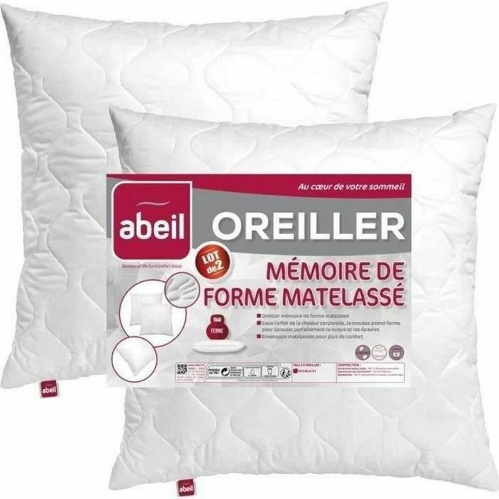 Puden Abeil Memory Hvid 60 x 60 cm