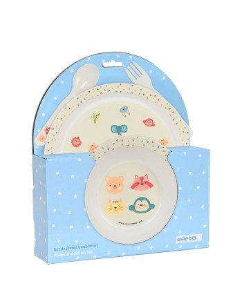 Children’s Dinner Set Safta Cabecitas (4 Pieces)
