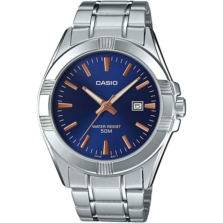 Herrenuhr Casio Blau Silberfarben (Ø 43,5 mm)