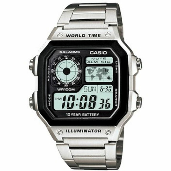 Unisex ur Casio Bruni Basics-Clear 4054274791979 Sort Sølvfarvet