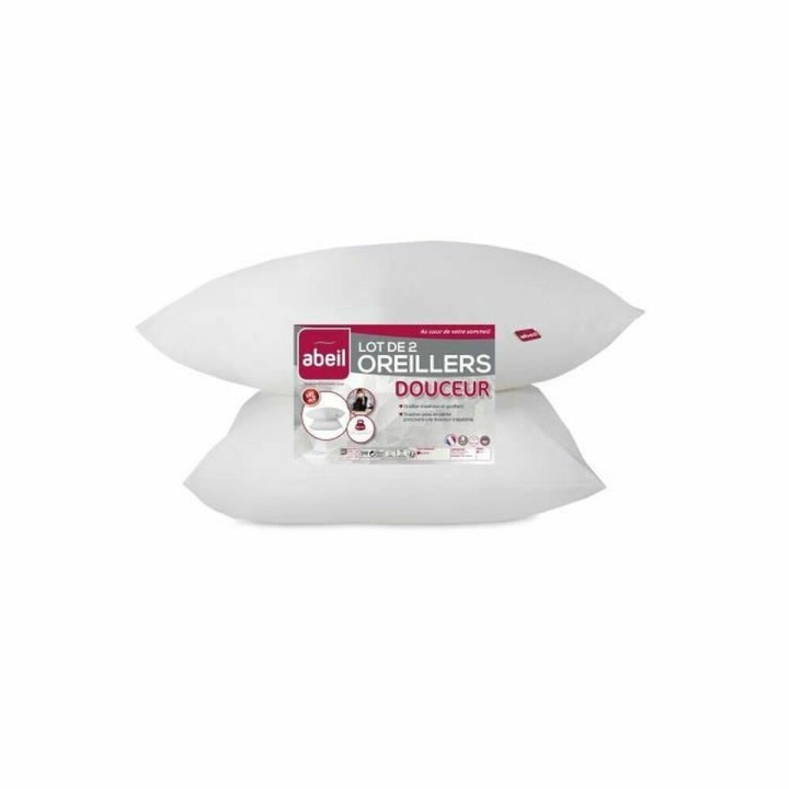 Cuscino Abeil Bianco 60 x 60 cm (2 Unità)