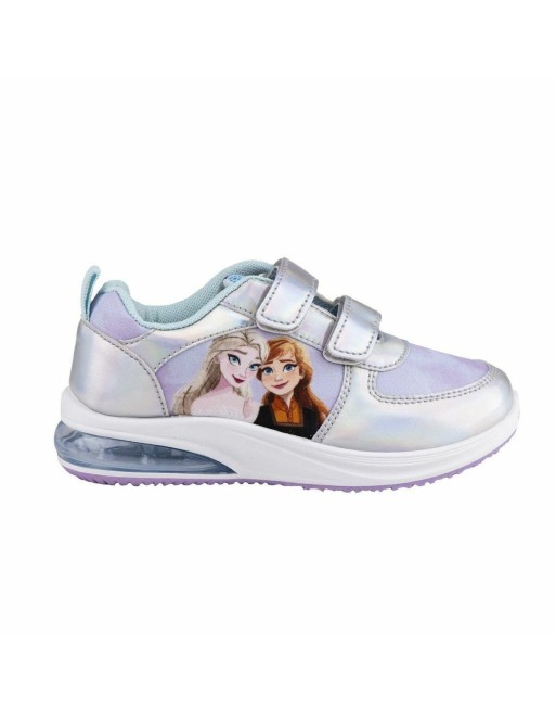 Turnschuhe mit LED Frozen Velcro Silberfarben