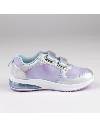 Turnschuhe mit LED Frozen Velcro Silberfarben