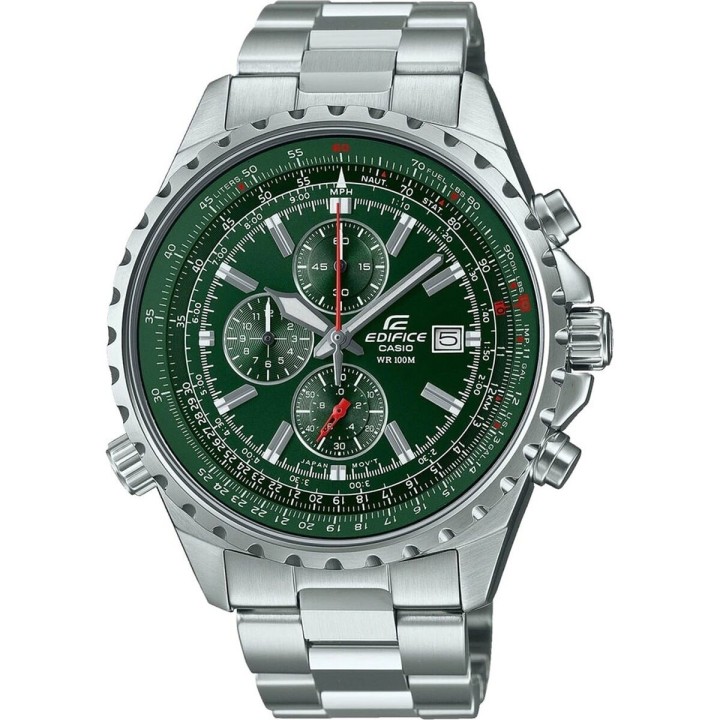Herreur Casio EF-527D-3AVUEF Grøn Sølvfarvet (Ø 45 mm)