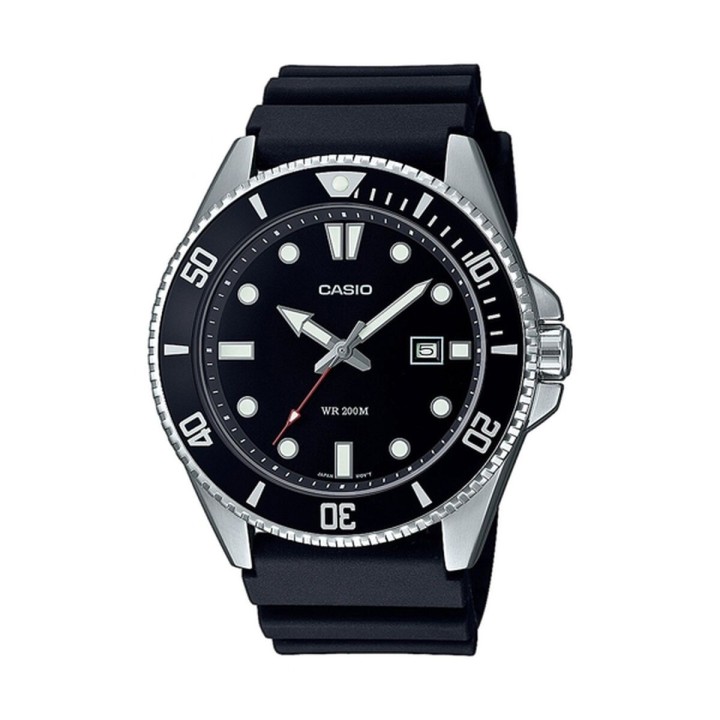 Herreur Casio MDV-107D-1A1VEF Sort Sølvfarvet (Ø 46 mm)