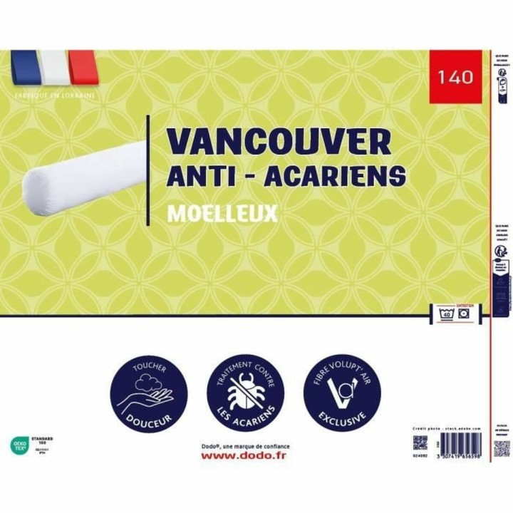 Puden DODO Vancouver Hvid 140 cm Anti-støvmide