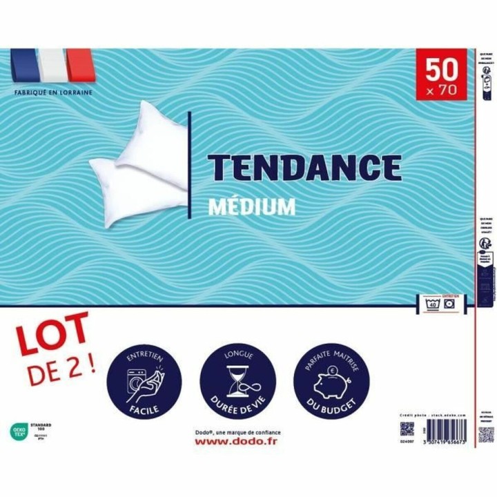 Cuscino DODO Tendance Bianco 50 x 70 cm 2 Unità