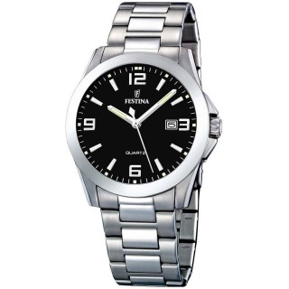 Herreur Festina F16376/4 Sort Sølvfarvet (Ø 40 mm)