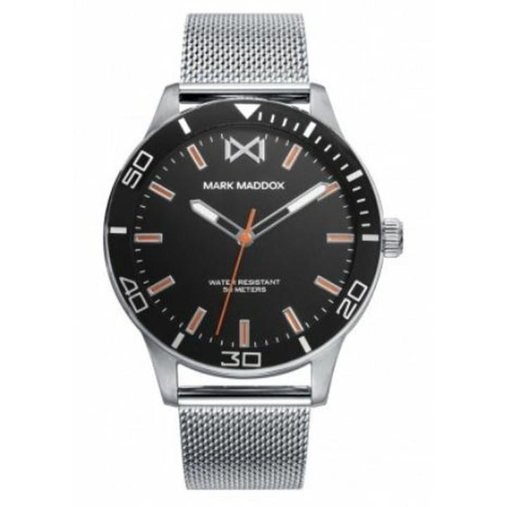 Herreur Mark Maddox HM7146-57 Sort Sølvfarvet (Ø 40 mm)