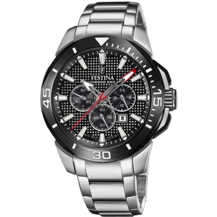 Herreur Festina F20641/4 Sort Sølvfarvet