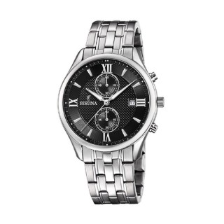 Herreur Festina F6854/8 Sort Sølvfarvet