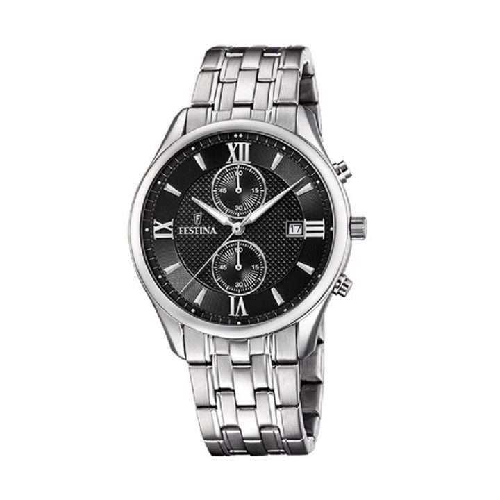 Herreur Festina F6854/8 Sort Sølvfarvet