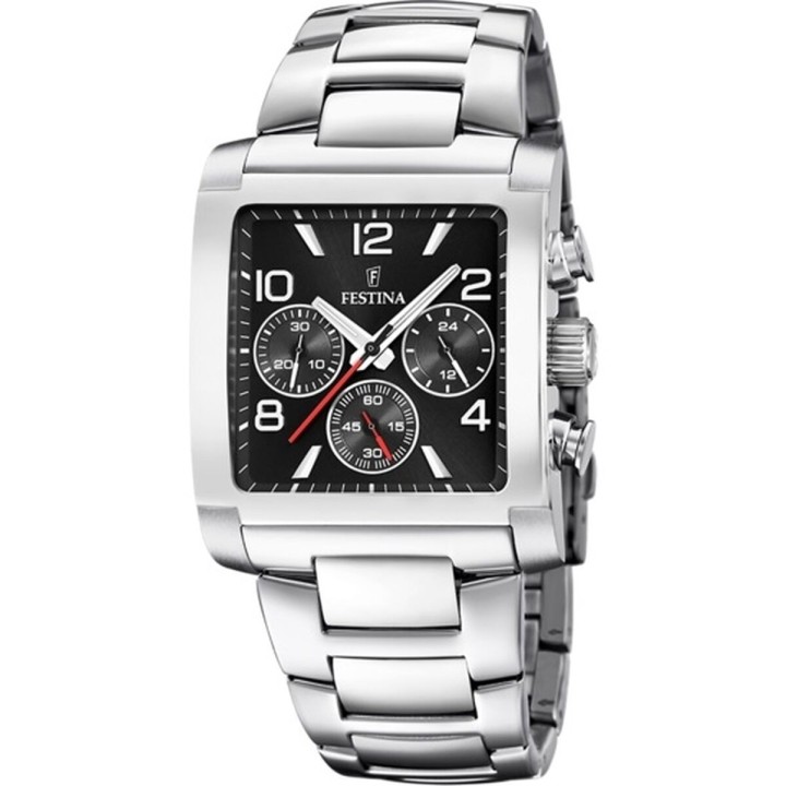Herreur Festina F20652/3 Sort Sølvfarvet