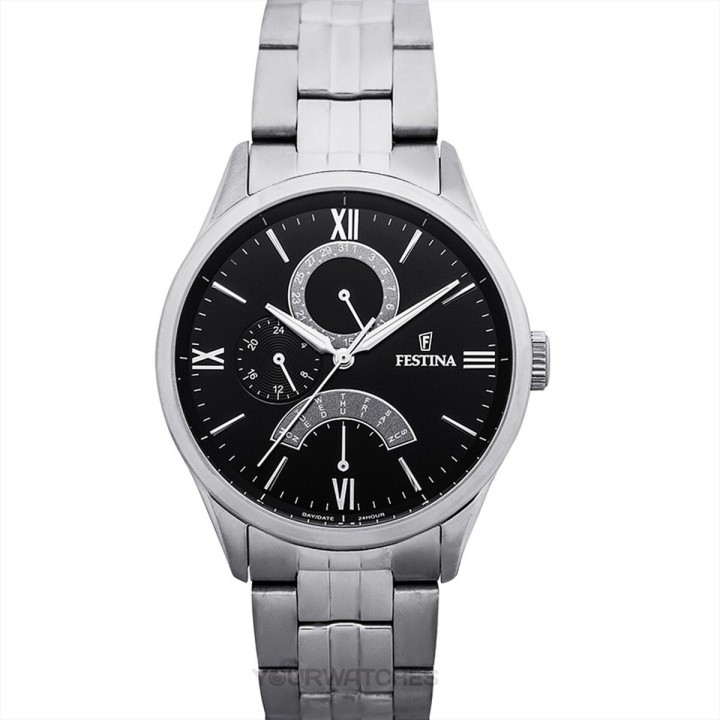 Herreur Festina F16822/4 Sort Sølvfarvet
