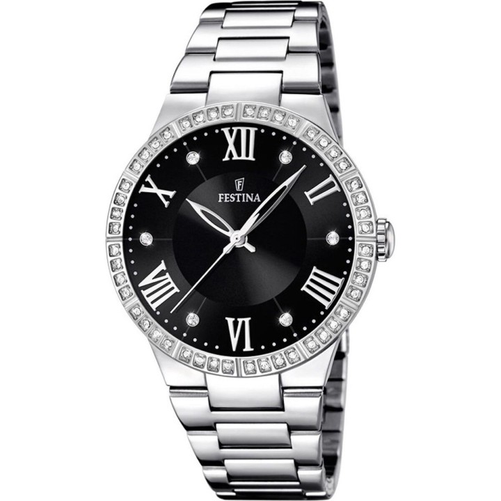 Herreur Festina F16719/2 Sort Sølvfarvet