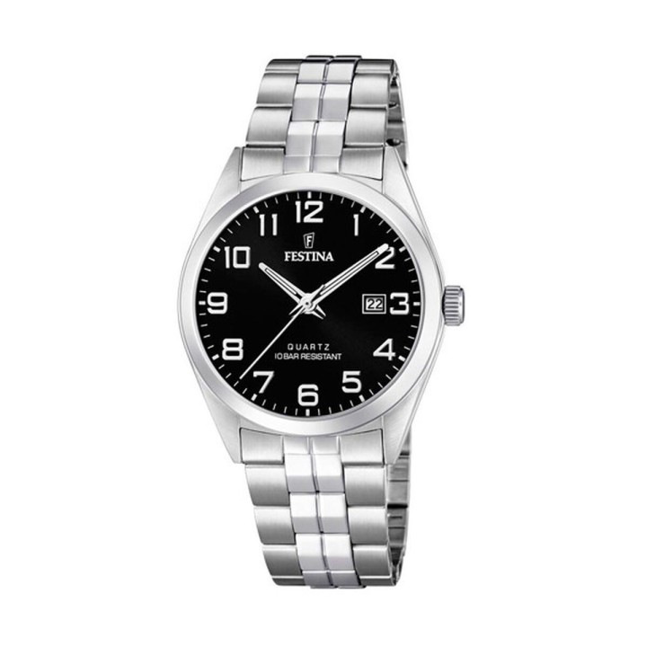 Herreur Festina F20437/4 Sort Sølvfarvet (Ø 40 mm)
