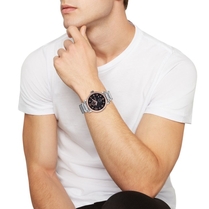 Herreur Breil EW0590 Sort Sølvfarvet (Ø 43 mm)