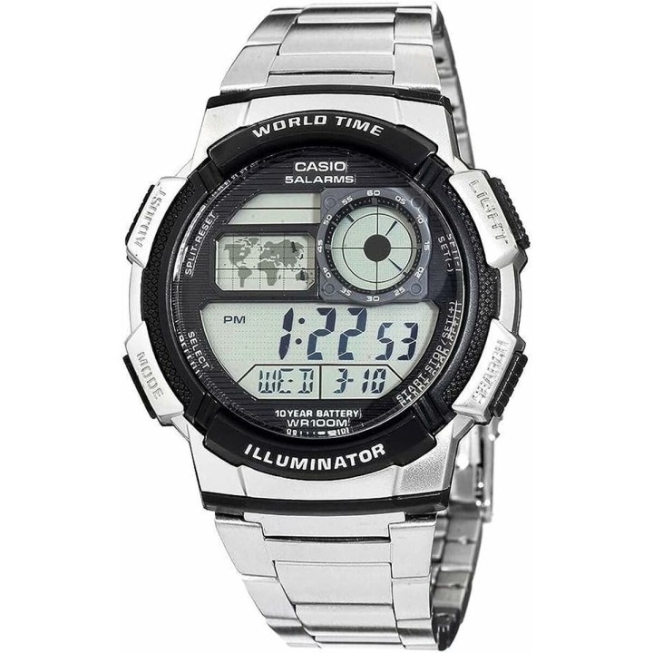 Orologio Uomo Casio AE-1000WD-1AVEF Digitale Acrilico Nero Grigio Argentato (Ø 45 mm)