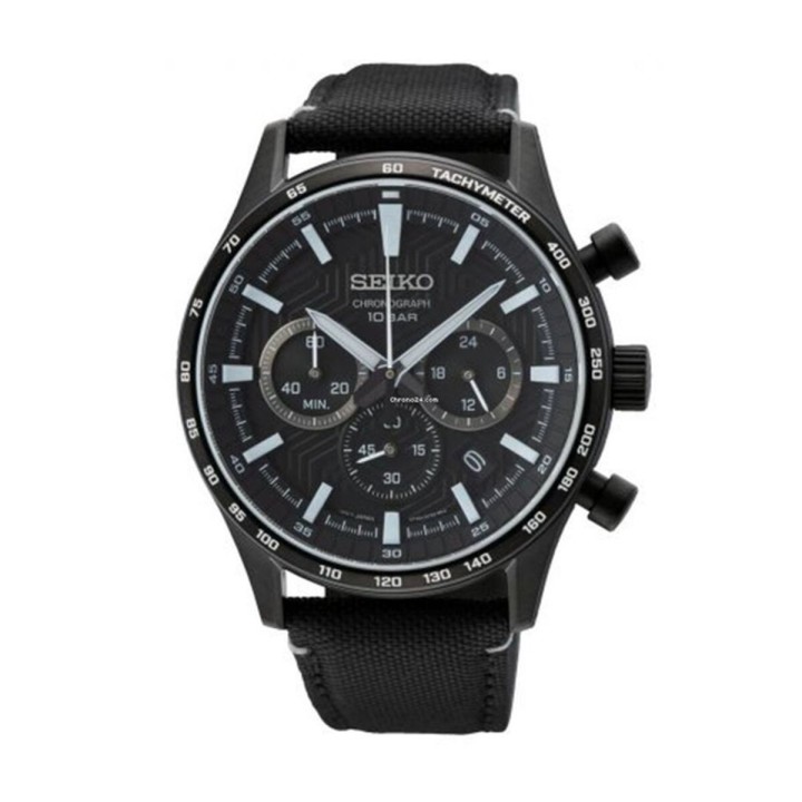 Orologio Uomo Seiko SSB417P1 Nero