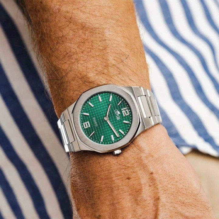 Herreur Lotus 18841/3 Grøn Sølvfarvet (Ø 40 mm)