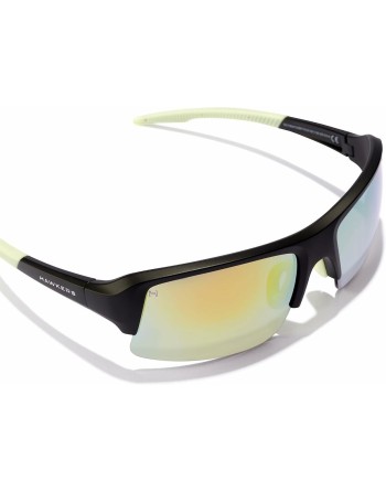 Lunettes de soleil Unisexe Hawkers Bat Ø 45 mm Jaune Noir