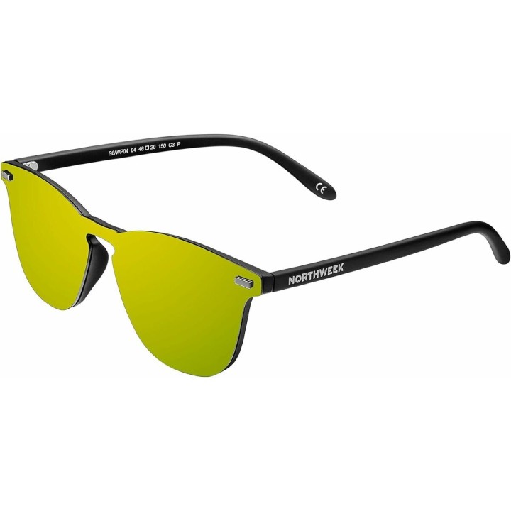 Solbriller Northweek Wall Phantom Ø 45 mm Gul Sort
