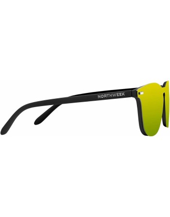 Lunettes de soleil Unisexe Northweek Wall Phantom Ø 45 mm Jaune Noir